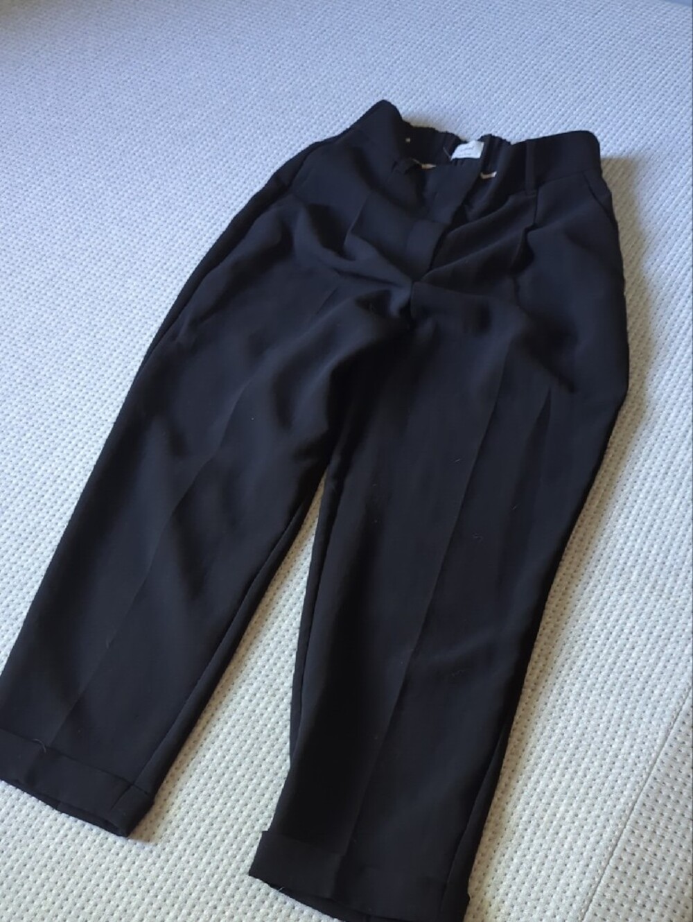 Wilfred Black High-Rise Tailored Trousers Cuffed